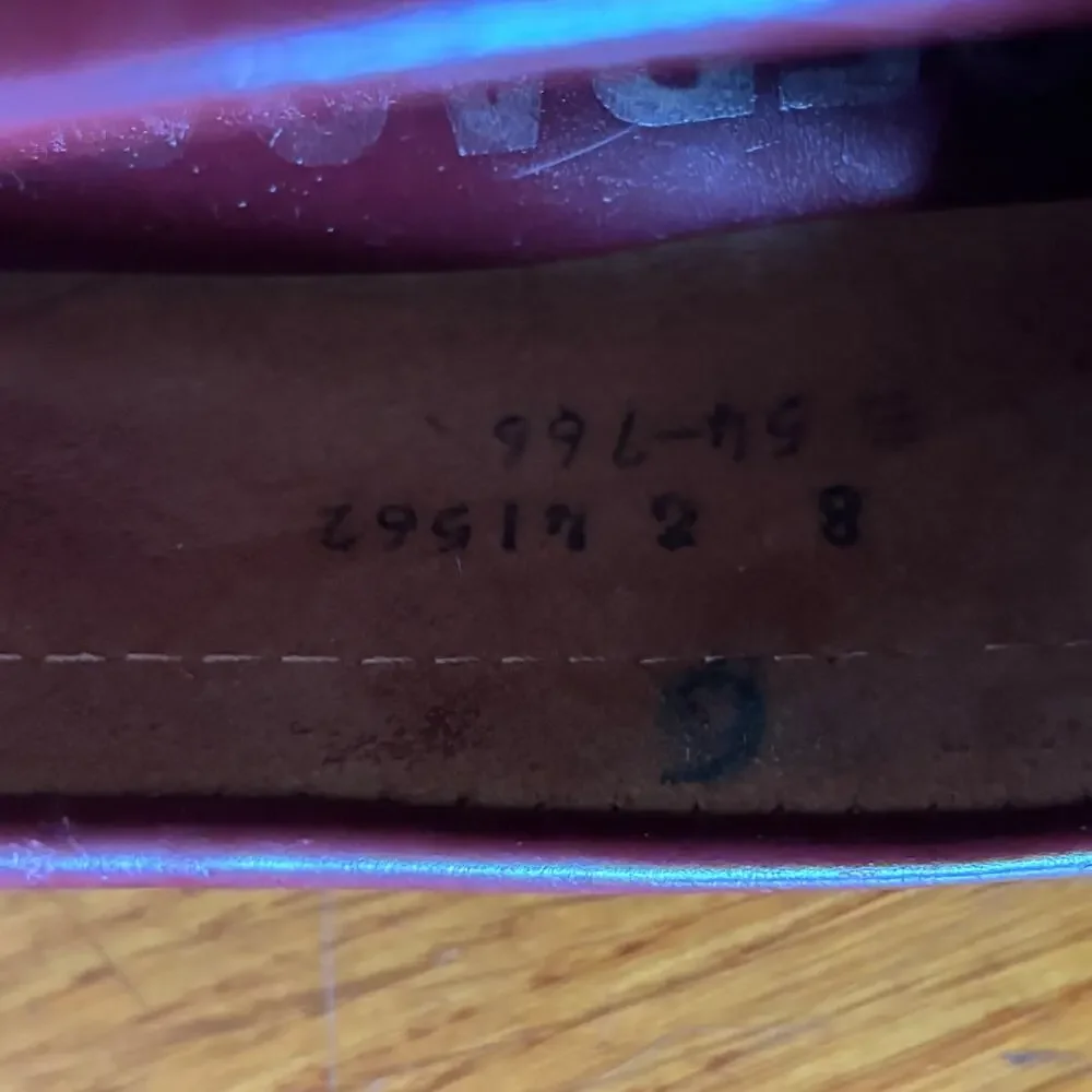 Sebago Men's US 8 Burgundy Leather Penny Loafers Shoes